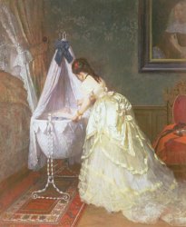 Fritz Paulsen Mother and Baby painting