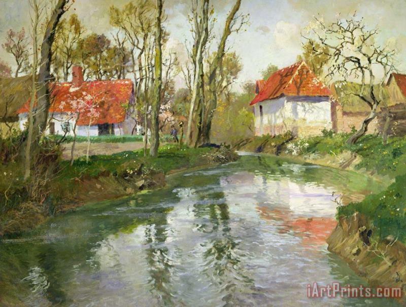 Fritz Thaulow The Dairy At Quimperle Art Print