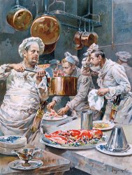 G Marchetti In the Kitchen painting