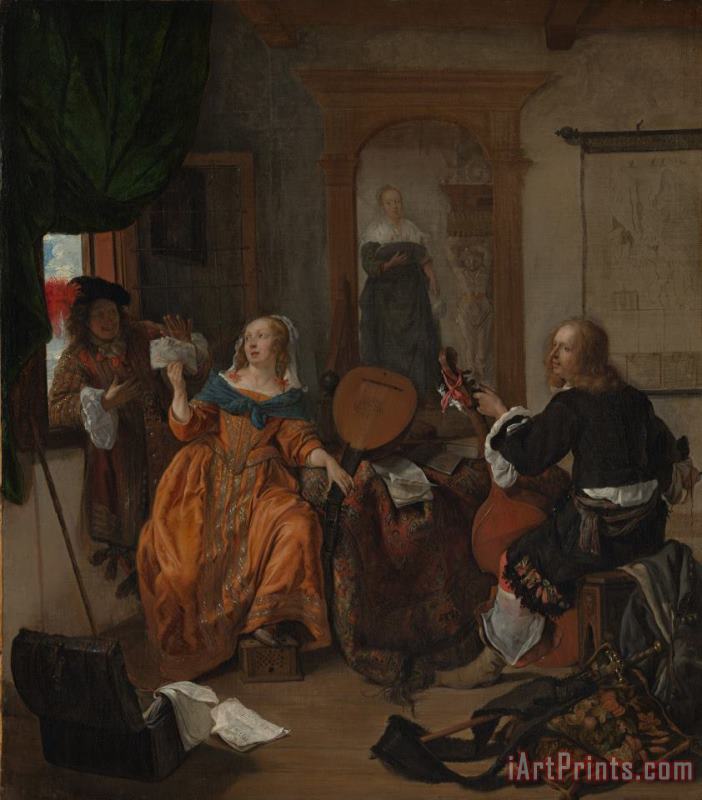 A Musical Party painting - Gabriel Metsu A Musical Party Art Print