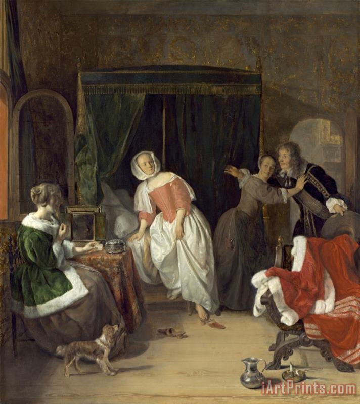 The Intruder painting - Gabriel Metsu The Intruder Art Print