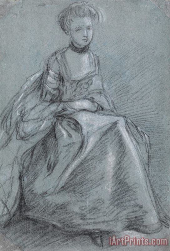 A Woman Seated painting - Gainsborough, Thomas A Woman Seated Art Print