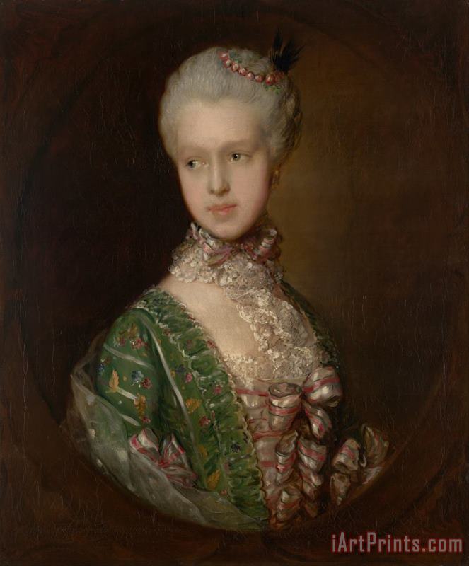 Elizabeth Wrottesley, Later Duchess of Grafton painting - Gainsborough, Thomas Elizabeth Wrottesley, Later Duchess of Grafton Art Print