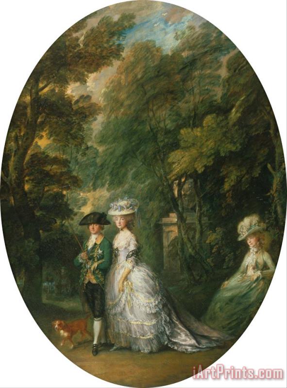 Gainsborough, Thomas Henry, Duke of Cumberland (1745 90) with The Duchess of Cumberland (1743 1808) And Lady Elizabeth Lu... Art Painting