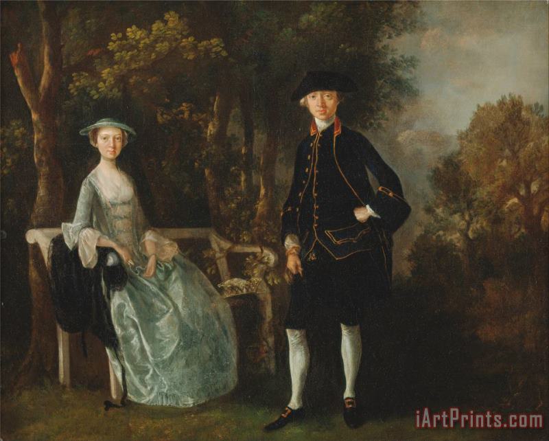 Gainsborough, Thomas Lady Lloyd And Her Son, Richard Savage Lloyd, of Hintlesham Hall, Suffolk Art Painting