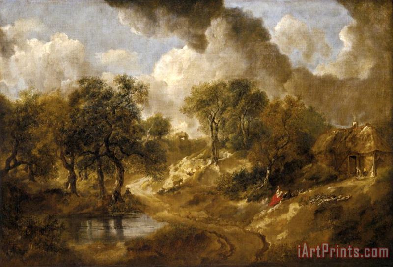 Landscape in Suffolk painting - Gainsborough, Thomas Landscape in Suffolk Art Print