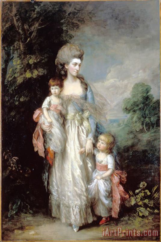 Mrs Elizabeth Moody with Her Sons Samuel And Thomas painting - Gainsborough, Thomas Mrs Elizabeth Moody with Her Sons Samuel And Thomas Art Print