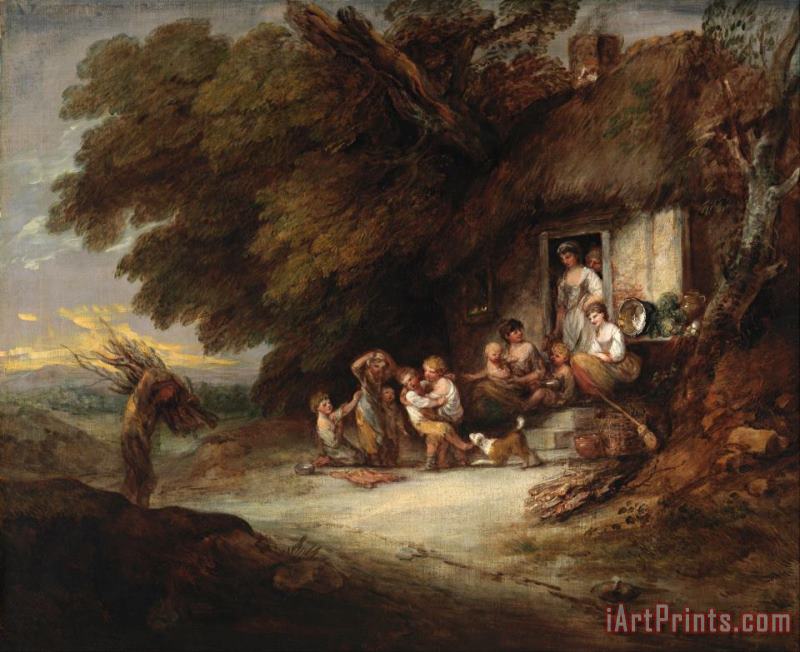 The Cottage Door painting - Gainsborough, Thomas The Cottage Door Art Print