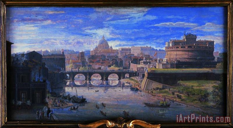 View of The Castel Sant'angelo painting - Gaspar van Wittel View of The Castel Sant'angelo Art Print