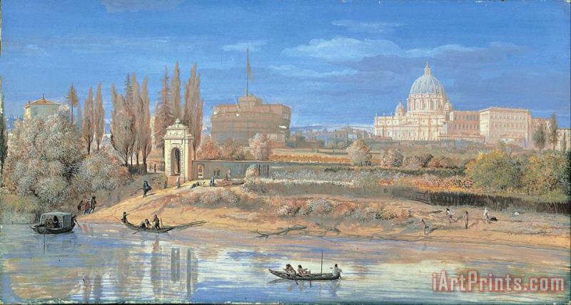 View of The Castel Sant'angelo And The Vatican Seen From Prati Di Castello painting - Gaspar van Wittel View of The Castel Sant'angelo And The Vatican Seen From Prati Di Castello Art Print