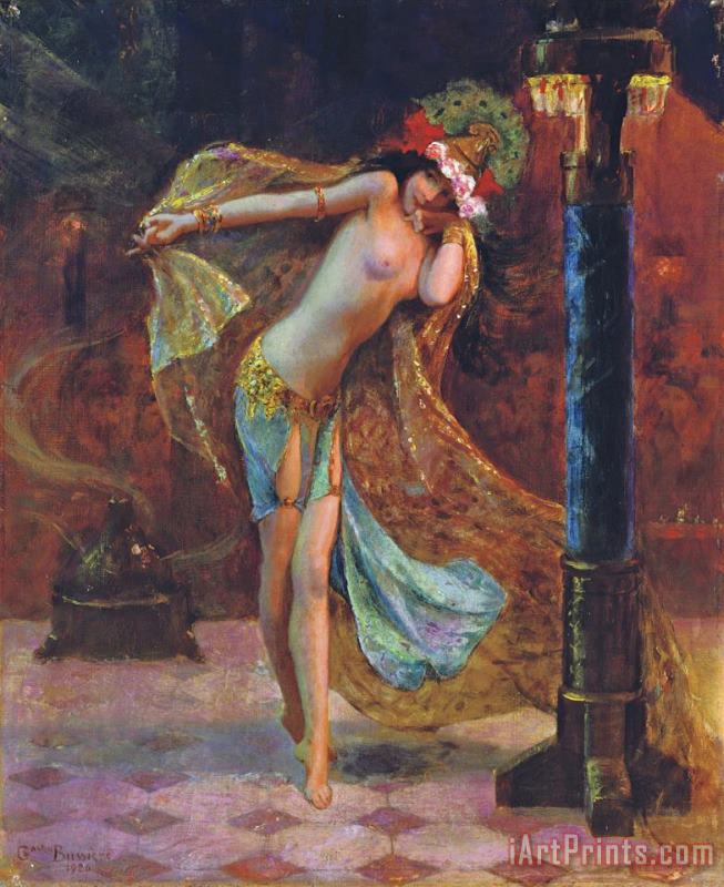 Dance of The Veils painting - Gaston Bussiere Dance of The Veils Art Print