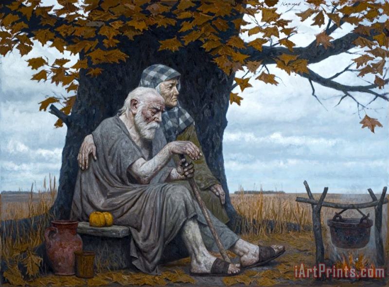 Autumn of The Ancestors painting - Gely Korzhev Autumn of The Ancestors Art Print