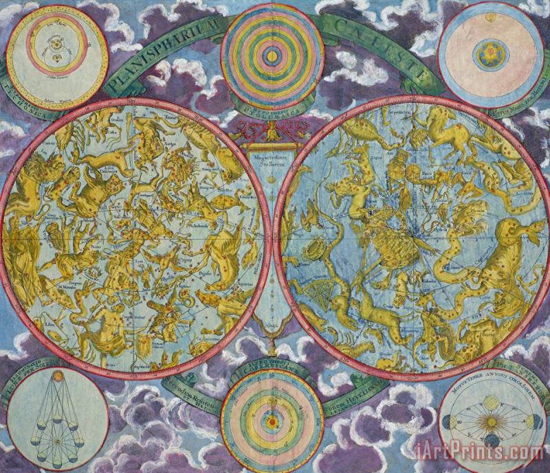 Georg Christoph Eimmart Celestial Map of the Planets Art Print