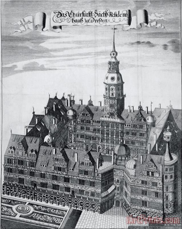 Georg Jakob Schneider The Electoral Palace in Dresden Art Print