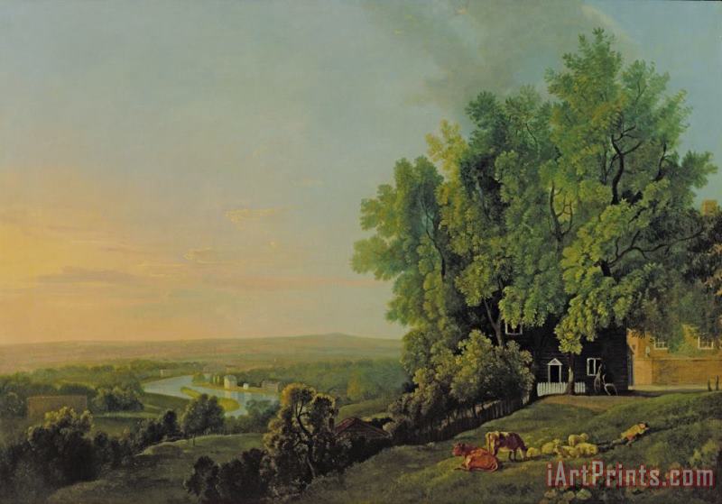 View from Richmond painting - George Baratt View from Richmond Art Print