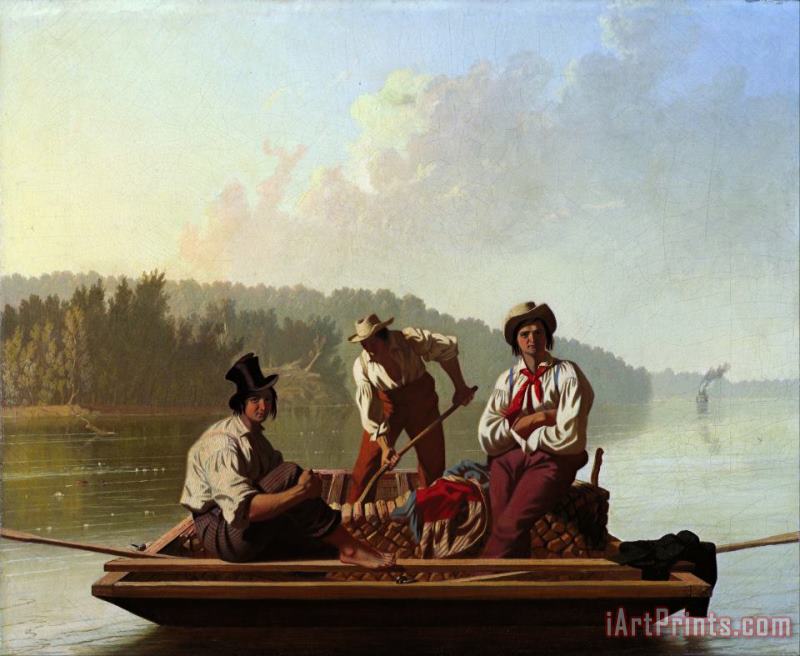 Boatmen on The Missouri painting - George Caleb Bingham Boatmen on The Missouri Art Print