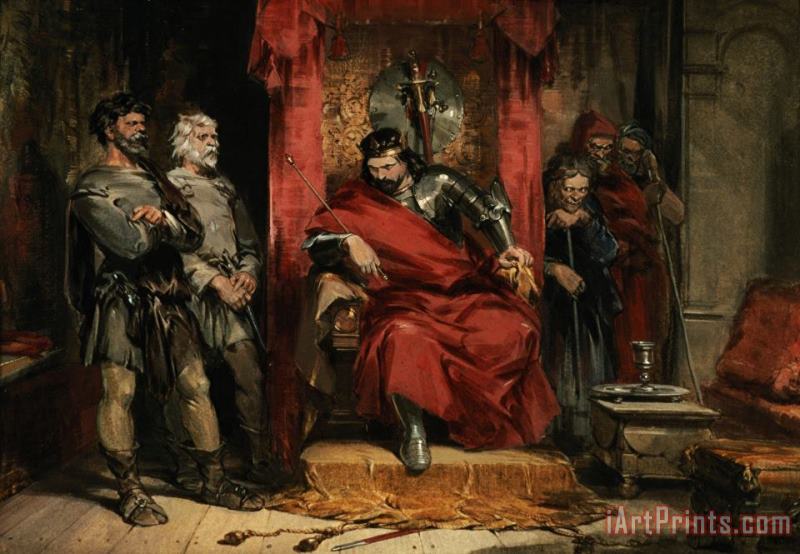 George Cattermole Macbeth instructing the Murderers employed to kill Banquo Art Print
