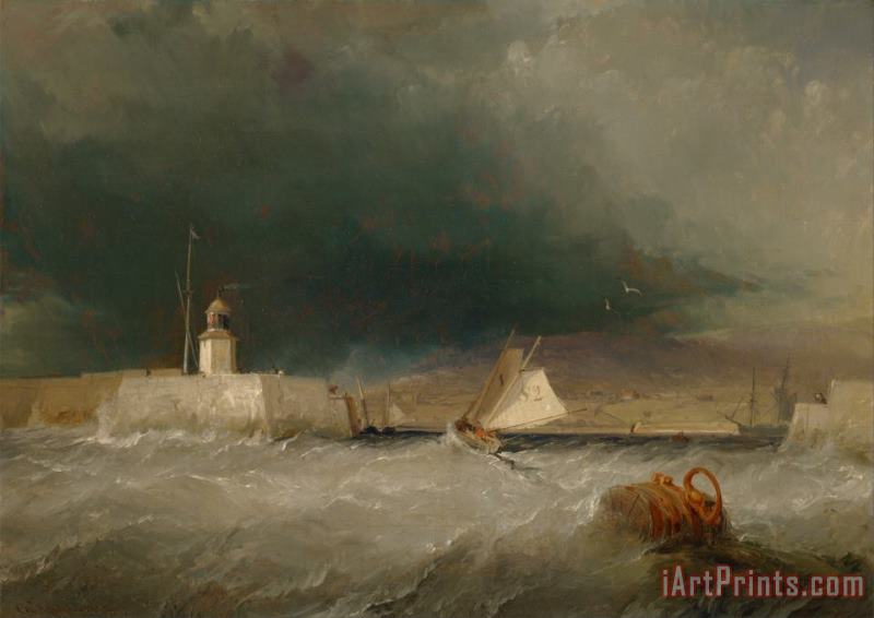 Port on a Stormy Day painting - George Chambers Port on a Stormy Day Art Print
