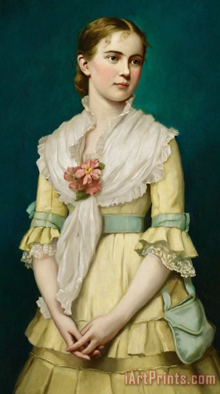 George Chickering Munzig Portrait Of A Young Girl Art Print