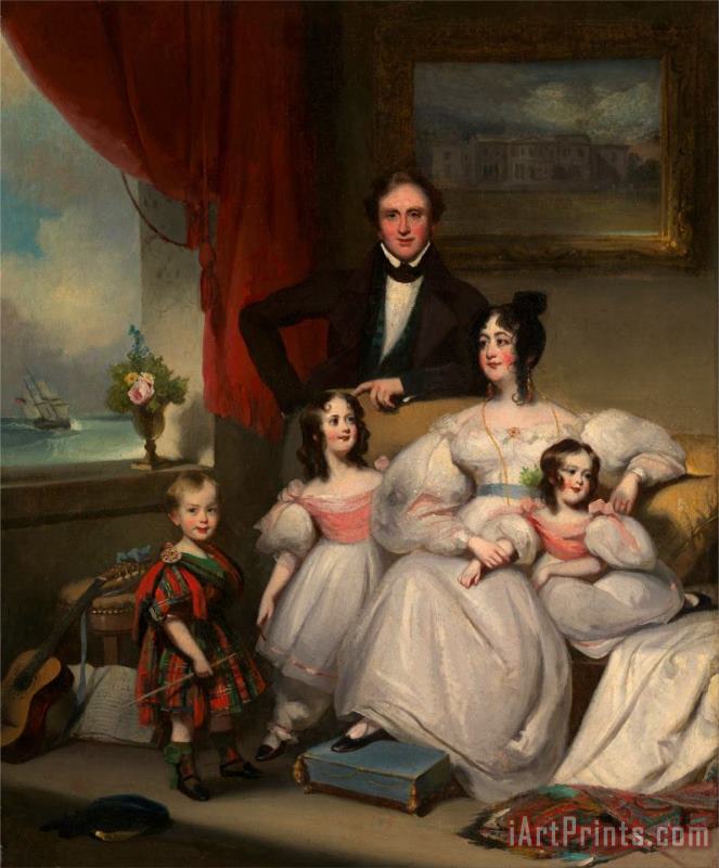 George Chinnery An English Family in Macao Art Print