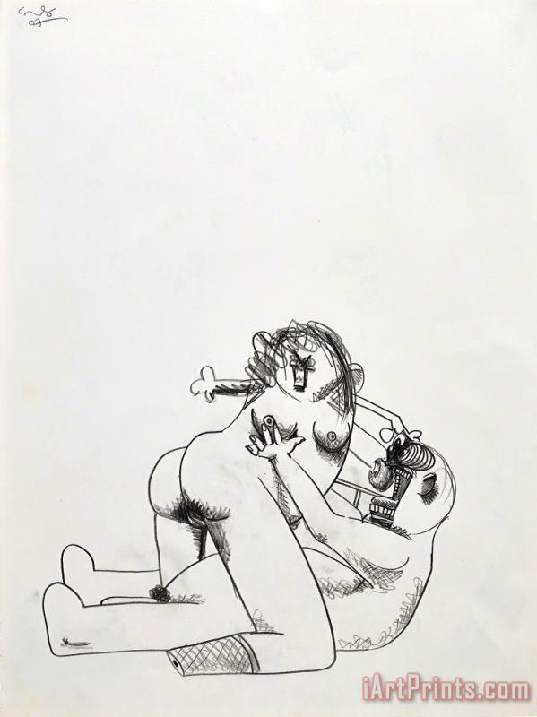 George Condo Adam And Eve, 2007 Art Painting