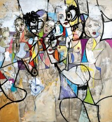George Condo Escaping From The Dark, 2017