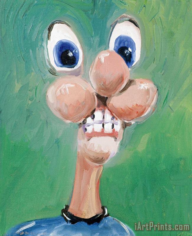 Face painting - George Condo Face Art Print
