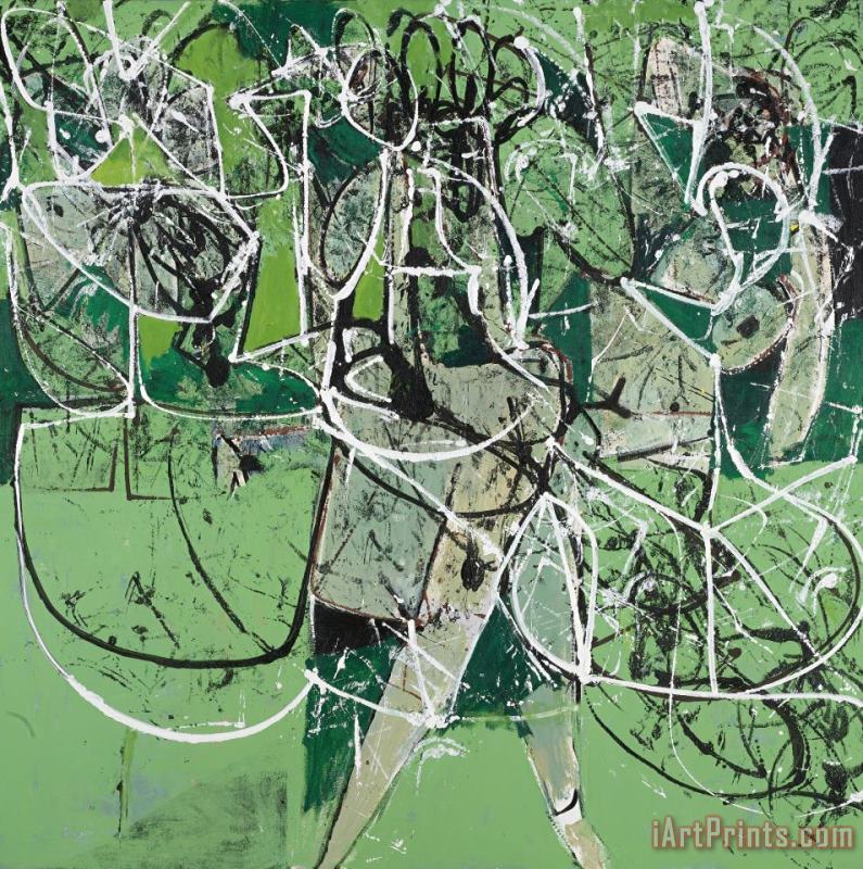 George Condo Green Passages Art Painting
