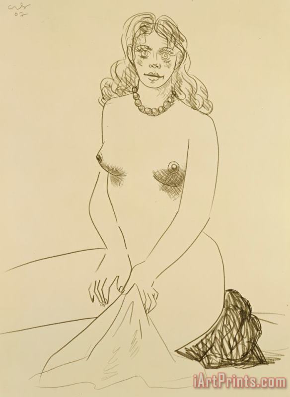 George Condo Nude with Towel, 2007 Art Print