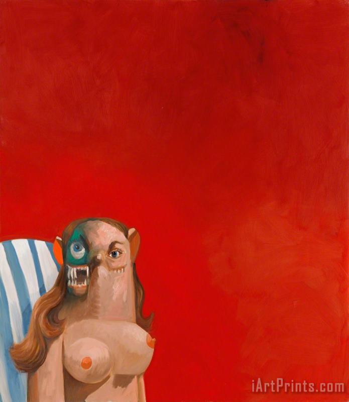 George Condo Red And Green Composition, 2006 Art Print