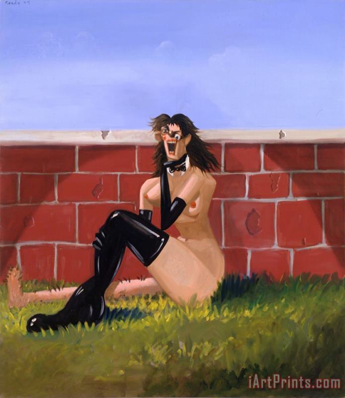Seated Female Figure, 2005 painting - George Condo Seated Female Figure, 2005 Art Print