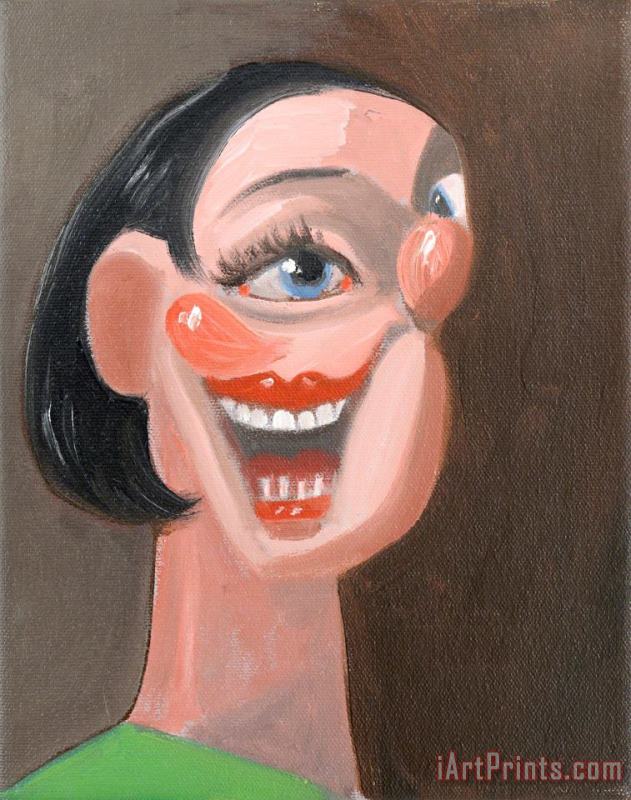 George Condo Smiling Portrait, 2005 Art Painting