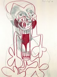 George Condo Study for Portrait of a Woman, 2003