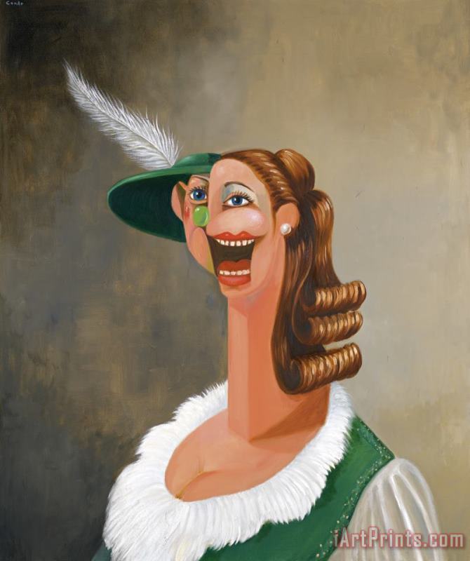George Condo The Alpine Waitress Art Painting