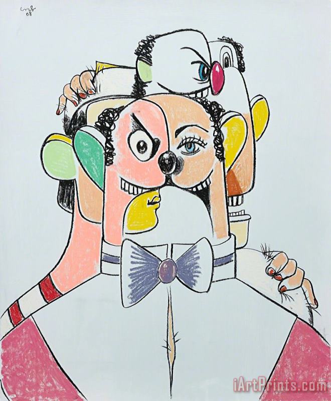 The Colorful Tailor, 2008 painting - George Condo The Colorful Tailor, 2008 Art Print