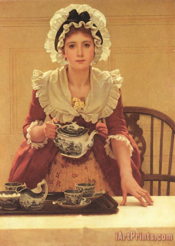 Tea painting - George Dunlop, R.a., Leslie Tea Art Print