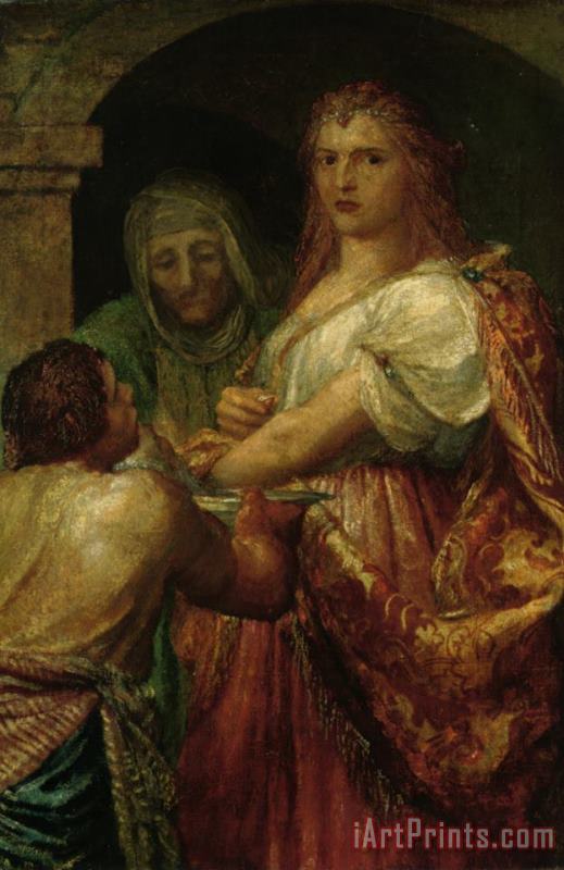 The Daughter of Herodias painting - George Frederick Watts The Daughter of Herodias Art Print