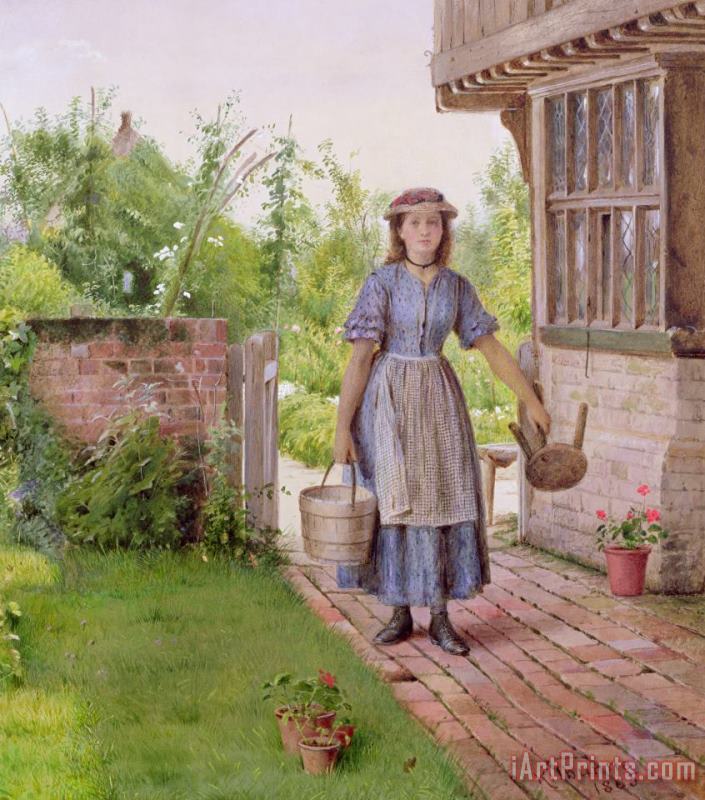 The Young Milkmaid painting - George Goodwin Kilburne The Young Milkmaid Art Print