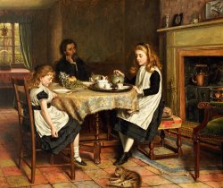 George Goodwin Kilburne There Is No Fireside... painting