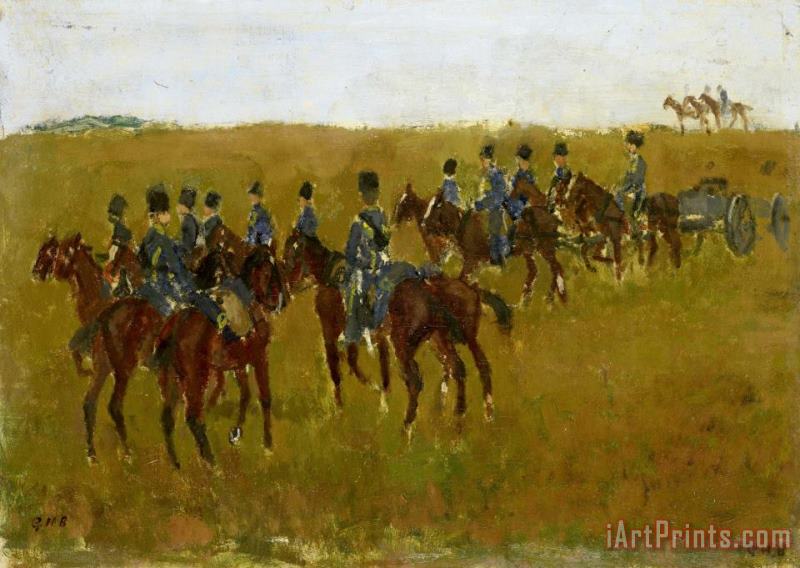 George Hendrik Breitner Artillery on Maneuver Art Painting