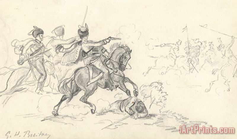 George Hendrik Breitner Cavaleriegevecht Art Print