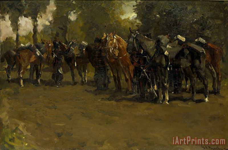 George Hendrik Breitner Cavalry at Repose Art Print