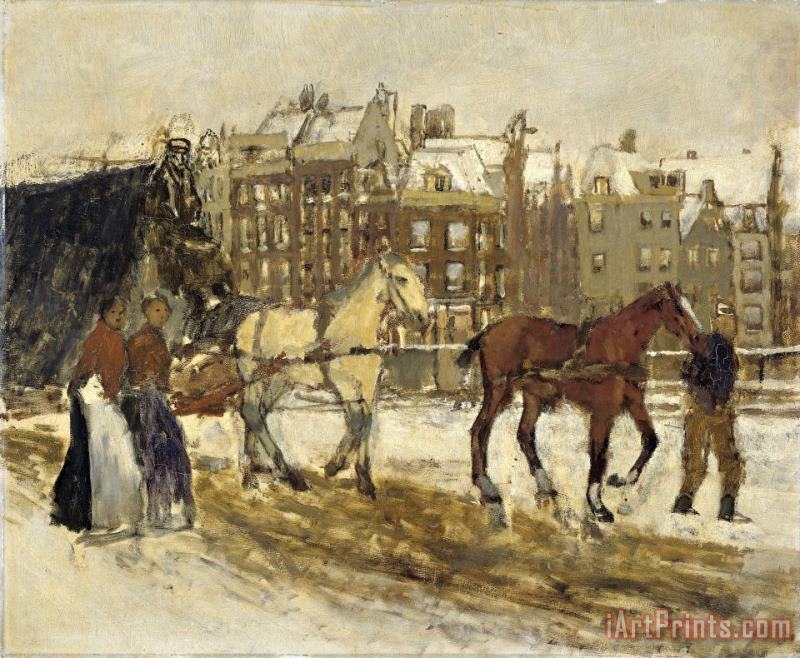 The Rokin, Amsterdam painting - George Hendrik Breitner The Rokin, Amsterdam Art Print