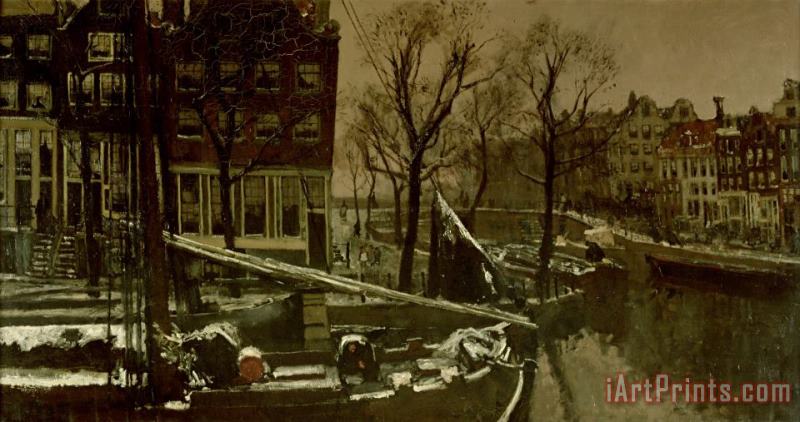 Winter in Amsterdam painting - George Hendrik Breitner Winter in Amsterdam Art Print