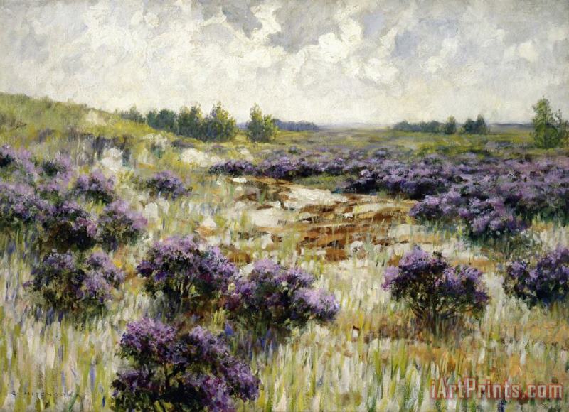 Field of Heather painting - George Hitchcock Field of Heather Art Print