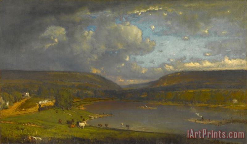 George Inness On The Delaware River Art Painting