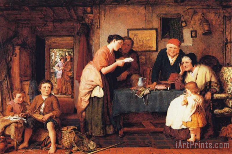 As Cold Water Is to a Thirsty Soul, So Is Good News From a Far Country painting - George Smith As Cold Water Is to a Thirsty Soul, So Is Good News From a Far Country Art Print
