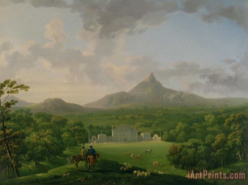 View of Powerscourt - County Wicklow painting - George the Elder Barret View of Powerscourt - County Wicklow Art Print