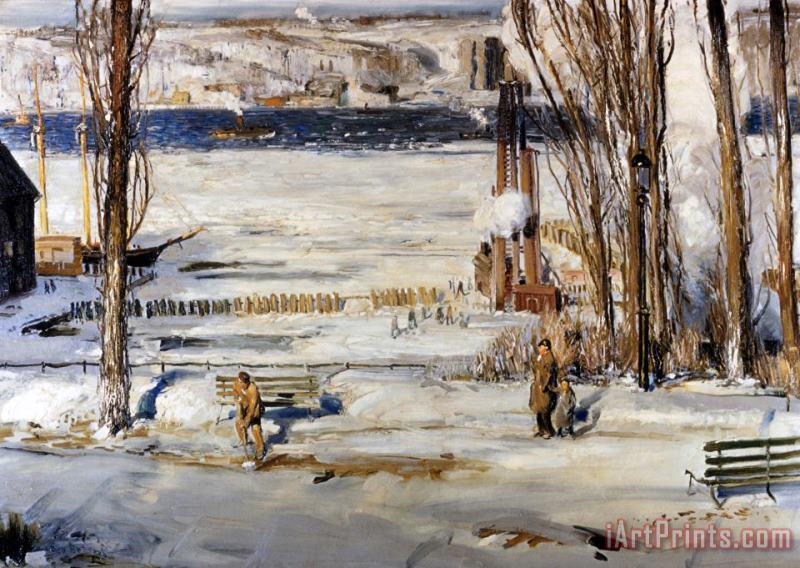 George Wesley Bellows A Morning Snow, Hudson River Art Painting