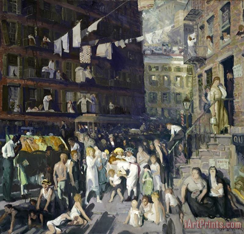Cliff Dwellers painting - George Wesley Bellows Cliff Dwellers Art Print